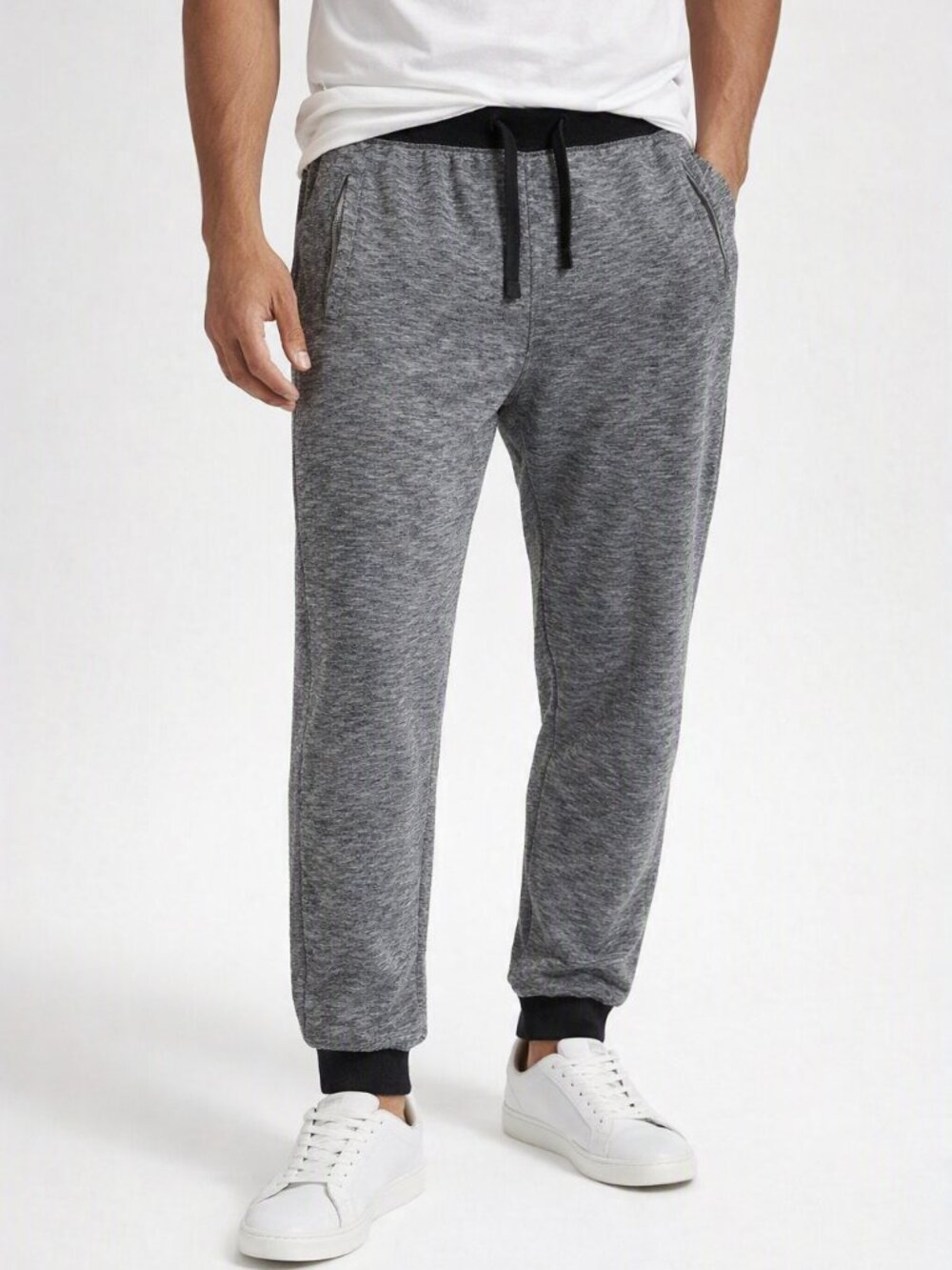 SALE-Men's Heather Gray Hollywood The Jean People Joggers with Black Waistband